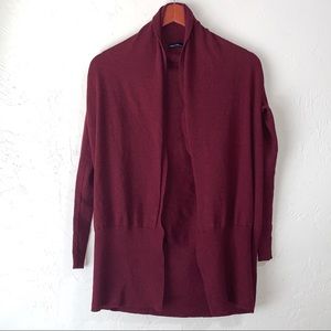 MODA INTERNATIONAL | Maroon Waterfall Cardigan